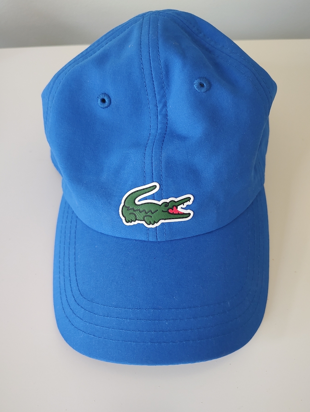 Lacoste Sport Tennis Novak Djokovic Men's Big Croc Microfiber Ball Cap Blue NWOT - Picture 2 of 13